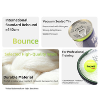 Balles de tennis Pro Performance, mélange de laine à 50 %, rebond de 140 cm, scellées sous vide, boîte de 4, qualité supérieure, vol stable, sensation de tournoi