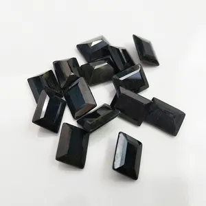 SGARIT Wholesale Jewelry 6*8mm 7*9mm 8*10mm Radiant Cut Loose Black Sapphire For Jewelry Making Natural Gemstone Black Sapphire