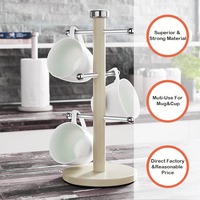 Accueil Essential Basic Kitchen Porte-6 tasses à café en acier inoxydable Porte-tasse Arbre