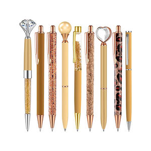 Stylo à bille en métal personnalisé avec perle couronne, gros diamant et cristaux scintillants pour mariage - Product Image 5