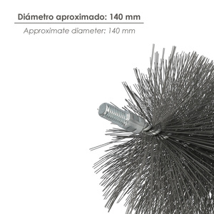 Spazzola per Pulizia Tubi in Acciaio 140 mm M12 - Product Image 4