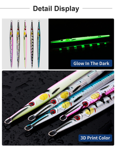 Mồi câu jigging Jiggingpro Needle <span class=keywords><strong>Jig</strong></span> 40g 60g 80g 100g 150g, kiểu dáng dài mảnh, thiết kế 3D, mồi kim loại câu cá ngừ nước mặn - Product Image 5