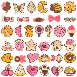 Vente en gros de breloques pour chaussures <span class=keywords><strong>mexicaines</strong></span> Concha Charms sabots mexicains en PVC Charms pour chaussures <span class=keywords><strong>Sandales</strong></span> sabots Concha nourriture mexicaine Charms pour chaussures à pain - Product Image 3