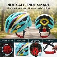 Casque de vélo pour enfants en gros, casque de cyclisme pour enfant, coque PC EPS, 22 aérations, 180g, réglage arrière à molette
