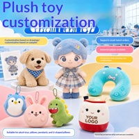Jouets en peluche personnalisés, poupées, mascottes d'entreprise, pendentifs et porte-clés, figurines sur le thème de l'anime avec rembourrage en coton PP et design de chien
