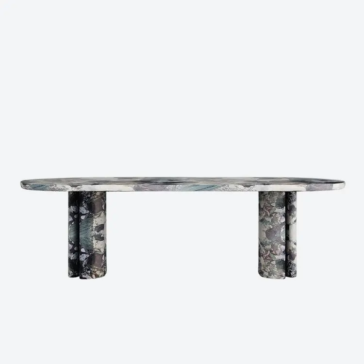 豪華な四季の大理石のダイニングテーブルレカトルセゾンフレンチ大理石のダイニングテーブル