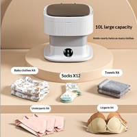 Lave-linge pliable étanche avec fonction d'essorage intégrée, mini lave-linge portable pour sous-vêtements et chaussettes, gadget de nettoyage