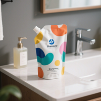 Pochette bec réutilisable en plastique aluminium de haute qualité shampooing savon pour les mains détergent liquide vaisselle emballage sac Doypack