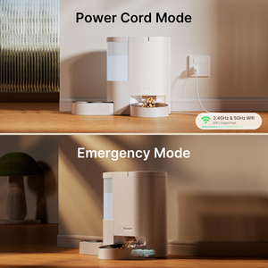เครื่องให้อาหารและน้ำสัตว์เลี้ยงอัตโนมัติ 2 in 1 ควบคุมผ่านแอพ WiFi ความจุอาหาร 4 ลิตร และน้ำ 3 ลิตร ตั้งเวลาได้ สำหรับแมวและสุนัขพันธุ์เล็ก - Product Image 2