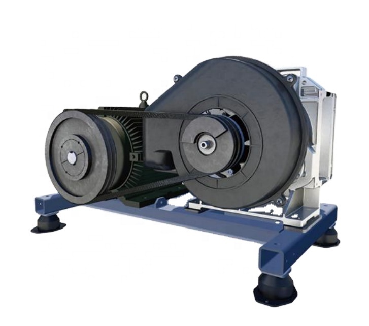 3.7kw 8bar 410l/min libre de aceite desplazamiento compresor de aire conjunto incluyendo motor y polea