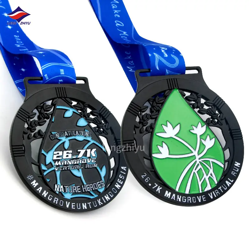 Shenzhen Longzhiyu 14 años fabricante de acrílico transparente medalla es una medalla de metal proveedores de moneda de prensa medalla