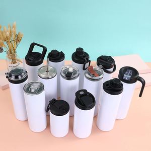 Taza de sublimación portátil de 20 oz, en blanco, con aislamiento al vacío, para coche, camping, termo, venta al por mayor - Product Image 1