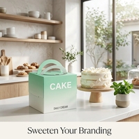 Boîte Cadeau Haut de Gamme à Poignée Dégradée, Emballage Premium pour Desserts, Personnalisable avec Logo pour Gâteaux, Pâtisseries et Bonbons – Offre Spéciale