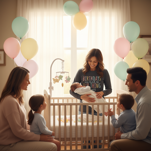 Camiseta de manga larga para partera con la frase: Los cumpleaños son algo de nuestra especialidad - Product Image 3