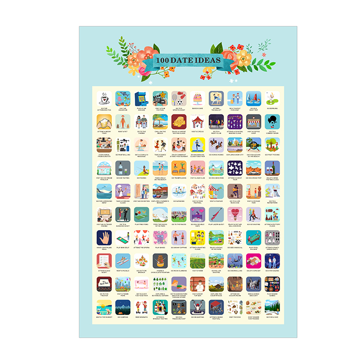 100 Dates Scratch Off Poster1