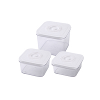 Ensemble de contenants alimentaires sous vide QH-FG-Z, boîtes de conservation alimentaire en plastique hermétiques, bocaux carrés pour la cuisine, taille : 850 ml, 1300 ml, 1800 ml