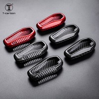 Housse de clé de voiture en Fiber de carbone T-carbon adaptée aux accessoires intérieurs de couverture de clé BYD E2 E3 D1 E9