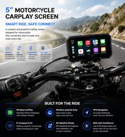 Layar CarPlay Motor 5 Inci Android Auto/CarPlay/BT dengan Pelepasan Cepat Mudah/Kontrol Gelang Setir ODM