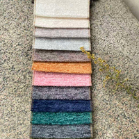 Tissu en velours jacquard chenille 100% polyester, anti-boulochage, teint en fil, tissé, poids moyen, couleur personnalisée pour la maison, filles et garçons