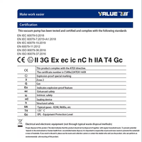 Pompe à vide double étage Value VA3-P7-EX pour systèmes de climatisation et CVC, compatible R12, R22, R32, R134A, 1234yf