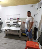 Software de máquina de bordado de monograma, área de trabajo computarizada, 2 cabezales, 12, 15, aguja múltiple, 500x400mm