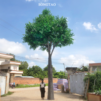 Grands arbres artificiels géants d'extérieur, arbres décoratifs en acacia, arbres magiques et plantes pour aménagement paysager, arbre d'automne artificiel