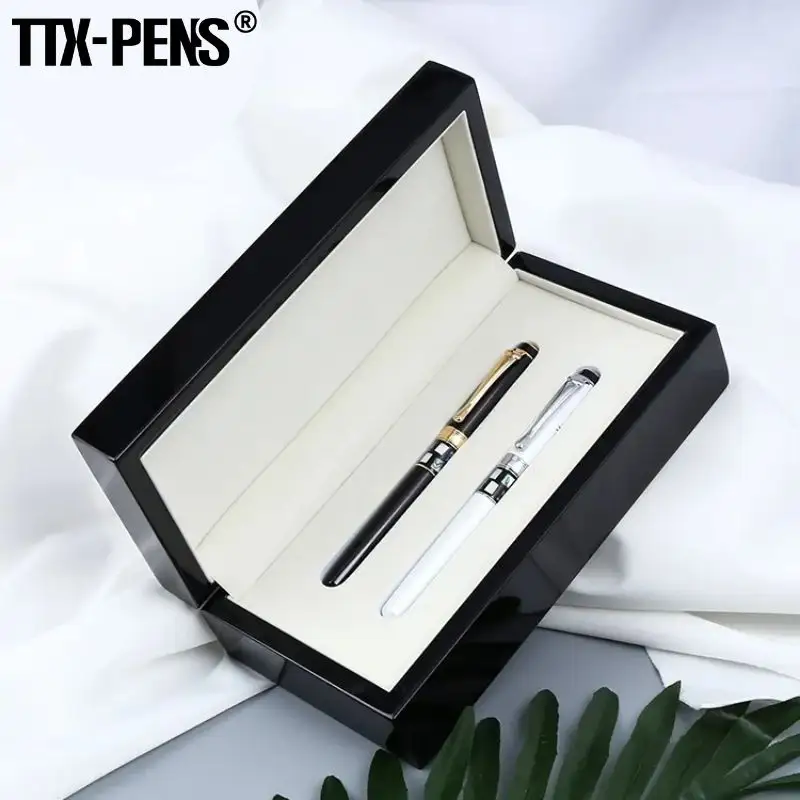 TTX Office Supplies Promotional Gift Luxury 2 Pcs Ballpoint Pen Metal Ball Novelty Gift Set With Box Case