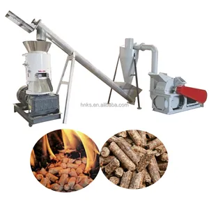 High quality flat die wood sawdust pellet making machine small biomass wood pellet mill plant