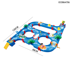 89 pièces de jouets de bain de piste assemblés bricolage bébé enfants jouent à un jeu <span class=keywords><strong>d</strong></span>'<span class=keywords><strong>eau</strong></span> avec accessoires - Product Image 5