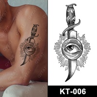Autocollants de tatouage temporaire imperméables longue durée pour hommes et femmes, pour le corps, la taille, les bras et le dos, vente en gros