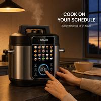 Cuisinière à pression électrique numérique 20-en-1, 5L, 6L, 8L, en acier inoxydable, multifonctionnelle, programmable, cuiseur à riz, cuve intérieure antiadhésive