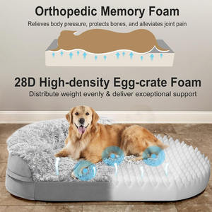 Ortho pä dische Eierschaum-Hunde betten für Hunde Wasserdichte, hoch unterstützende Polster mit leicht zu reinigenden, abnehmbaren, wasch baren Haustier-Schlafs ofas - Product Image 5
