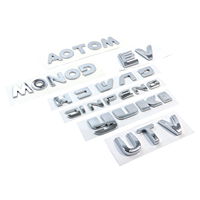 Badges de voiture de style sport 3D en ABS chromé avec logo personnalisé - Autocollants extérieurs imperméables - Accessoires de style automobile autocollants