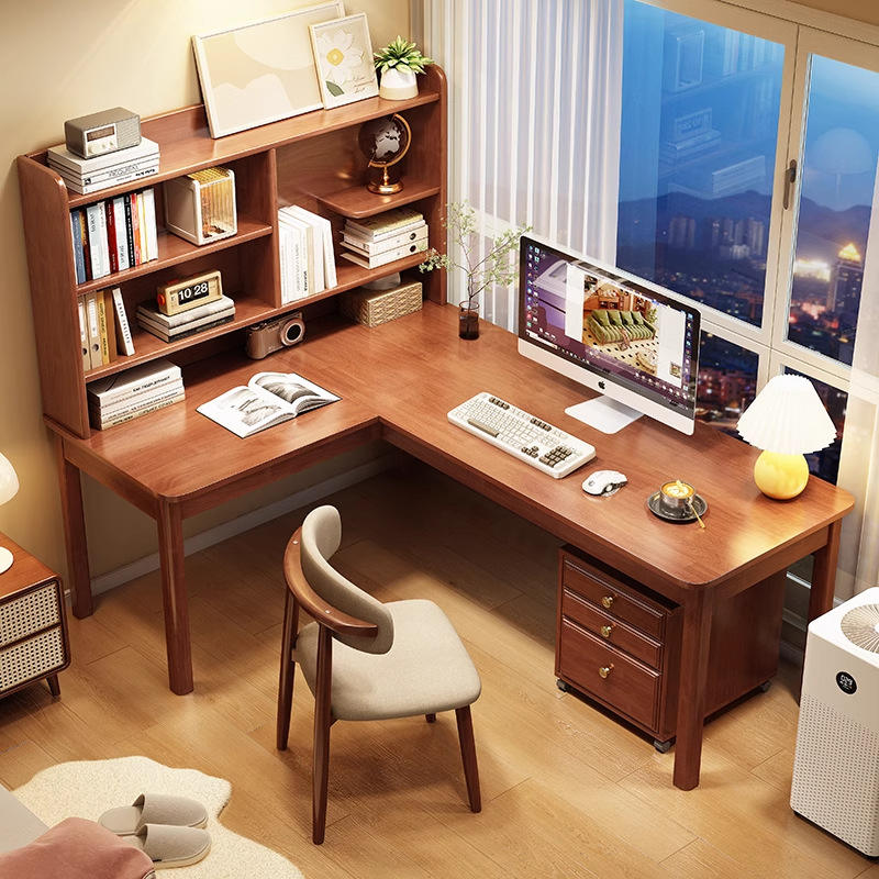 Cr7128 # ตู้โต๊ะเดี่ยวสีวอลนัท (ไม่มีเก้าอี้)