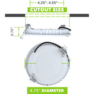 ไฟดาวน์ไลท์ LED แบบขายส่ง IP44 SMD ขนาด 4 8 นิ้ว ปรับความสว่างได้ สำหรับใช้งานเชิงพาณิชย์ CCT 9w 12w 20w 30w 40w  แบบฝัง Smart SMD - Product Image 6