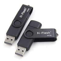 Clé USB pivotante H FLASH OEM USB 2.0, nouvelle, en métal coloré, 1 Go à 128 Go, haute vitesse, logo personnalisé, cryptage, garantie 1 an