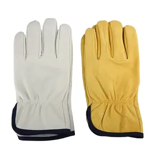 Sheepskin Driver Gloves Welding Protective Gloves Wear-resistant Breathable Gloves