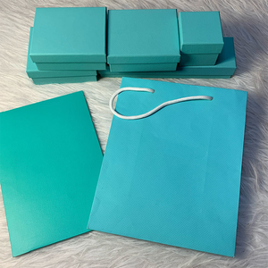 Caja de joyería de la famosa marca azul, directo de fábrica, para mujer, empaque de regalo de lujo, caja para colgante, pulsera y anillo, juego completo con accesorios. - Product Image 6