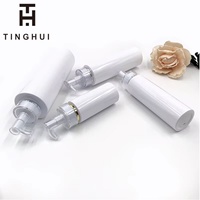 Bouteille en plastique PET de luxe 100ml 250ml 300ml 500ml pour soins de la peau, shampoing, après-shampoing, lotion corporelle vide avec pompe et bouchon à vis
