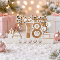Support en bois personnalisé pour cadeau d'argent d'anniversaire, plaque de décoration pour les événements majeurs des anniversaires de 18, 20, 30 et 50 ans