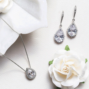 Set di Gioielli a Goccia per Donne, Collana Semplice per Uso Quotidiano, Accessorio Moda per Outfit - Product Image 1
