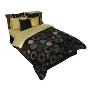 Couette Zuri Black King Size, ensemble de 12 pièces, motif à pois, literie pour la maison - Product Image 5