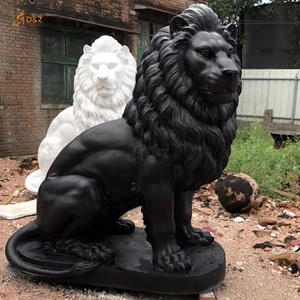 Famiglia all'aperto giardino decorativo colata di rame in metallo animale a grandezza naturale in ottone statua leone scultura in bronzo - Product Image 2