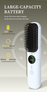 MRY MR-3105 <span class=keywords><strong>Spazzola</strong></span> Lisciante e Arricciacapelli Wireless 3 in 1, 5000mAh, 4 Temperature, Strumento di Styling in Ceramica <span class=keywords><strong>per</strong></span> Salone, Casa e Viaggio - Product Image 4