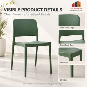 Chaise <span class=keywords><strong>de</strong></span> salle à manger moderne en plastique, légère et empilable, pour la maison, la salle à manger, le café, le restaurant, le bistrot - Vente en gros usine - Product Image 4