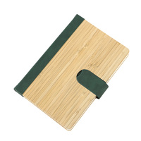 Carnet de notes écologique avec couverture en bambou et stylo, options tissu/PVC, couleurs personnalisables pour hommes - Journal de voyage et d'écriture ligné