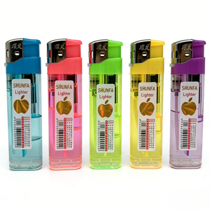 Briquet <span class=keywords><strong>électronique</strong></span> rechargeable en plastique translucide classique personnalisé en usine pour cigarettes et bougies, idéal pour les cadeaux promotionnels - Product Image 1