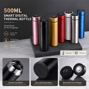 Bouteille d'eau intelligente en acier inoxydable de 500 ml avec logo personnalisé, affichage de la température LED, pour cadeau promotionnel d'entreprise - Product Image 2