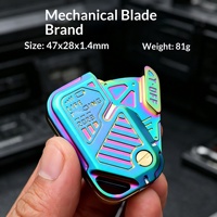 Nouvelle machine à pousser les cartes mécanique, avec fonction de lancer magnétique, décompression EDC, son de poussée manuelle, en alliage de zinc, type pièce de monnaie, à clipser