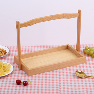 Solid Wood Serving <b>Trays</b> Rectangular Beechwood Multi Size For Hotel Home <b>Dinner</b> Plates Fruit Plates - Product Image 3